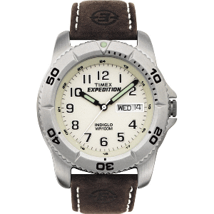 Timex Expedition Men's Traditional Silver/Brown
