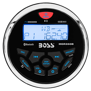 Boss Audio MGR350B Marine Gauge Style Radio - MP3/CD/AM/FM/RDS Receiver
