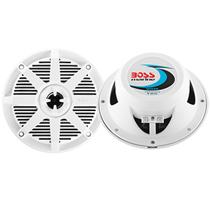 Boss Audio MR52W 5.25" 2-Way 150W Marine Full Range Speaker - White - Pair