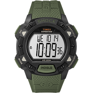 Timex Expedition® Base Shock Resin Strap Watch - Green