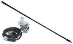 4' Top Loaded Fiberglass CB Antenna with Mirror Mount & Cable  750W